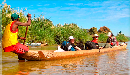 pirogue trip along tsiribihina river